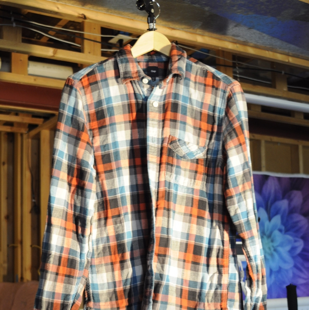 Vintage 2000s-Era Gap Plaid Button-Down Shirt